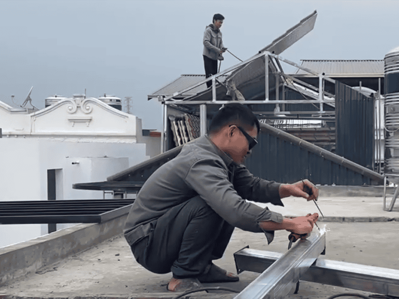 Mái tôn giả ngói