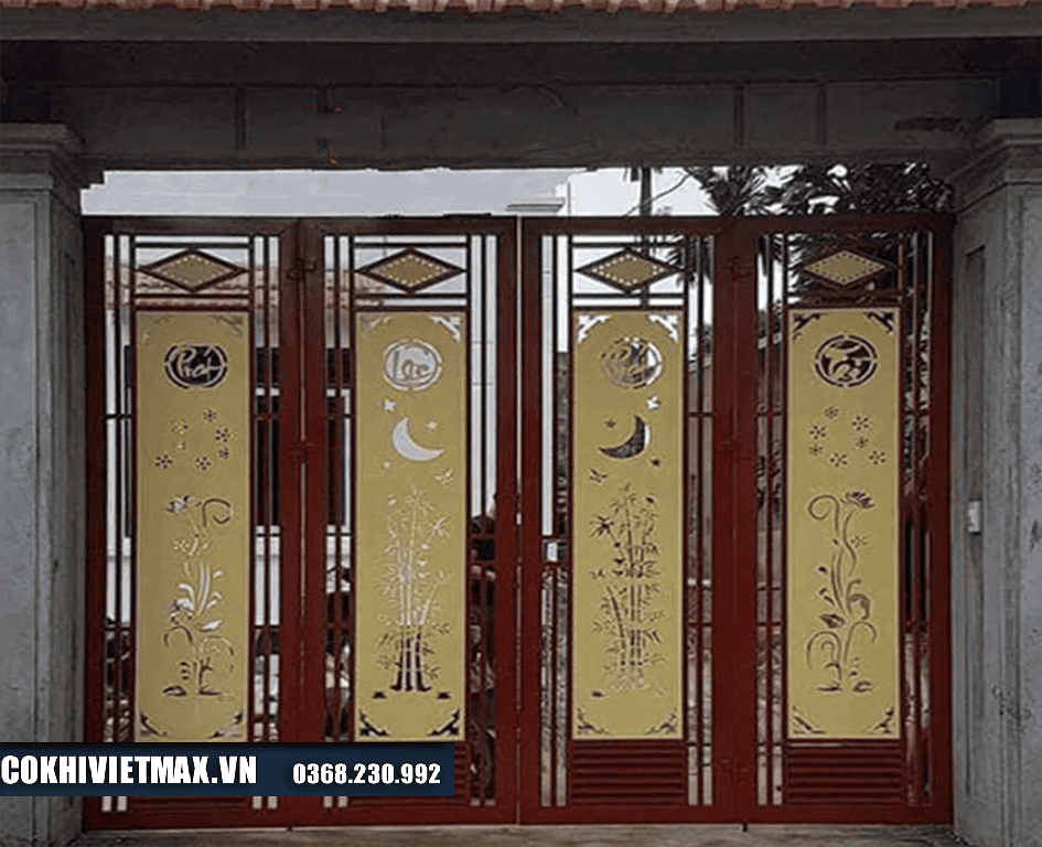 Cách làm cửa cổng sắt 4 cánh
