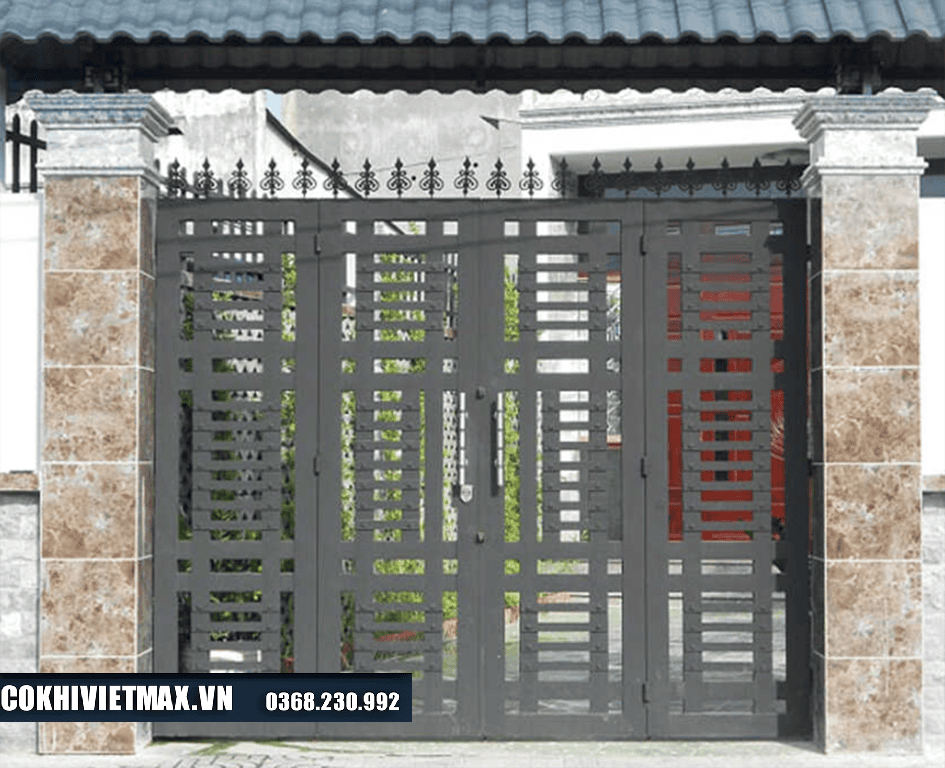 Cách làm cửa cổng sắt 4 cánh