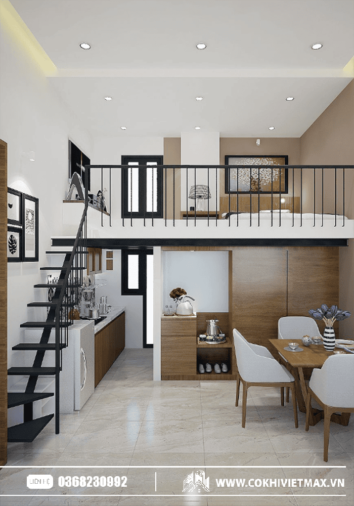 cầu thang sắt gác lửng