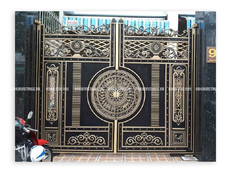 Mẫu cổng nhôm đúc biệt thự sang trọng