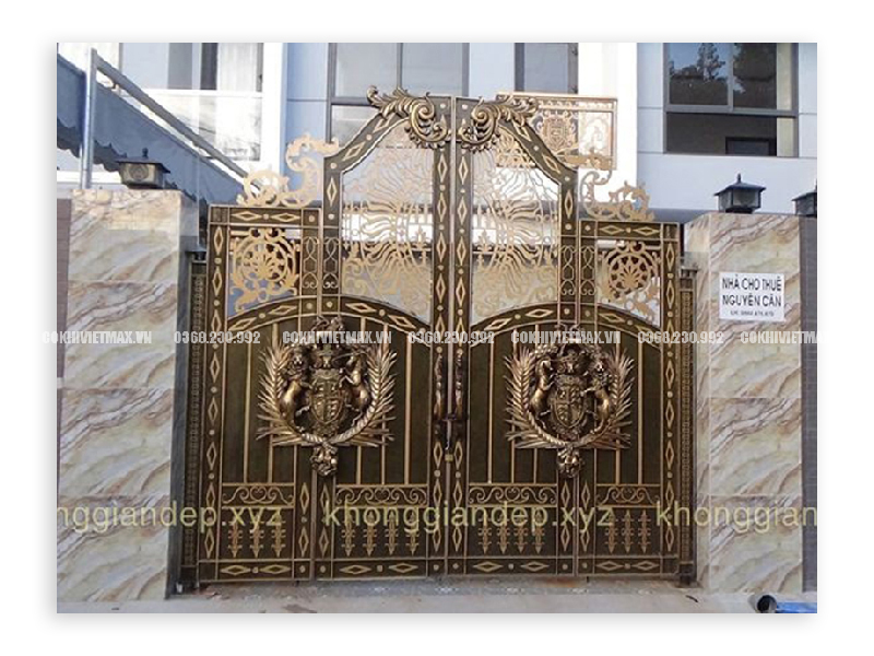 Mẫu cửa nhôm đúc cao cấp cho biệt thự