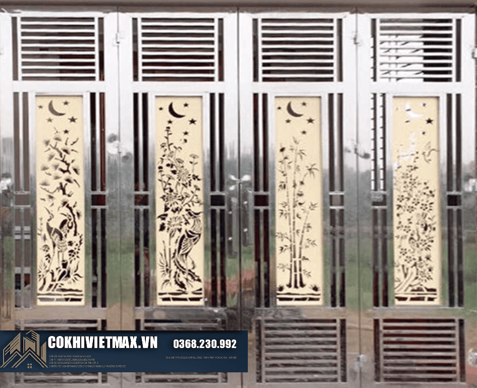 mẫu cửa cổng inox 