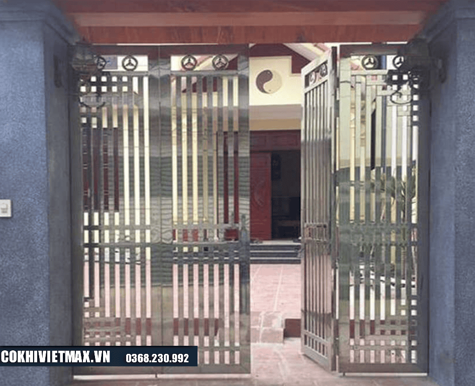 mẫu cửa cổng inox 