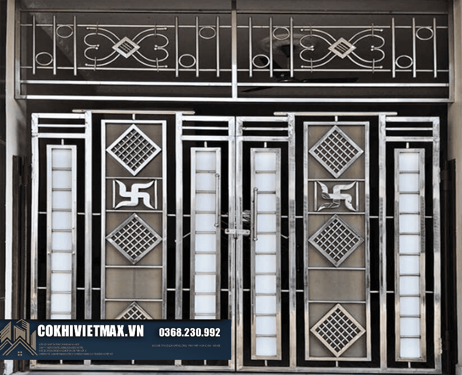 mẫu cửa cổng inox 