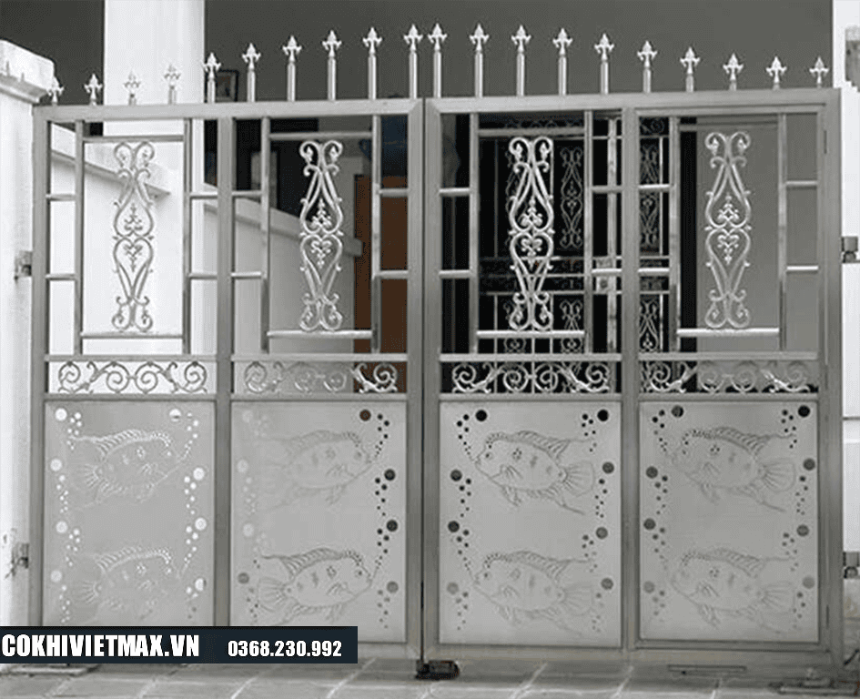 mẫu cửa cổng inox 
