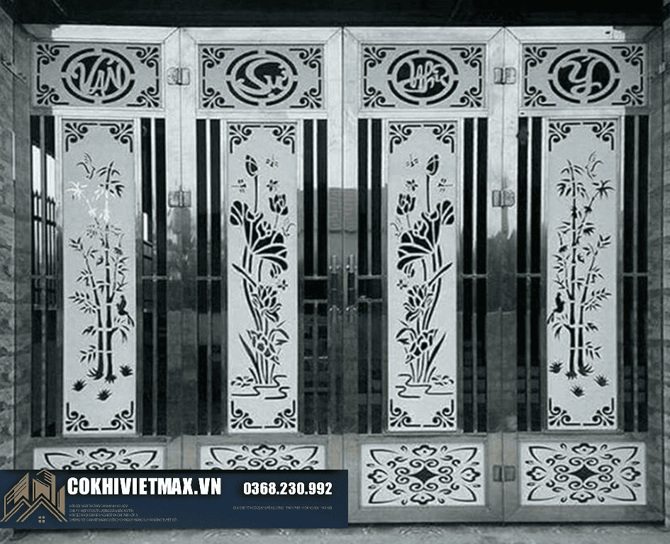 mẫu cửa cổng inox 