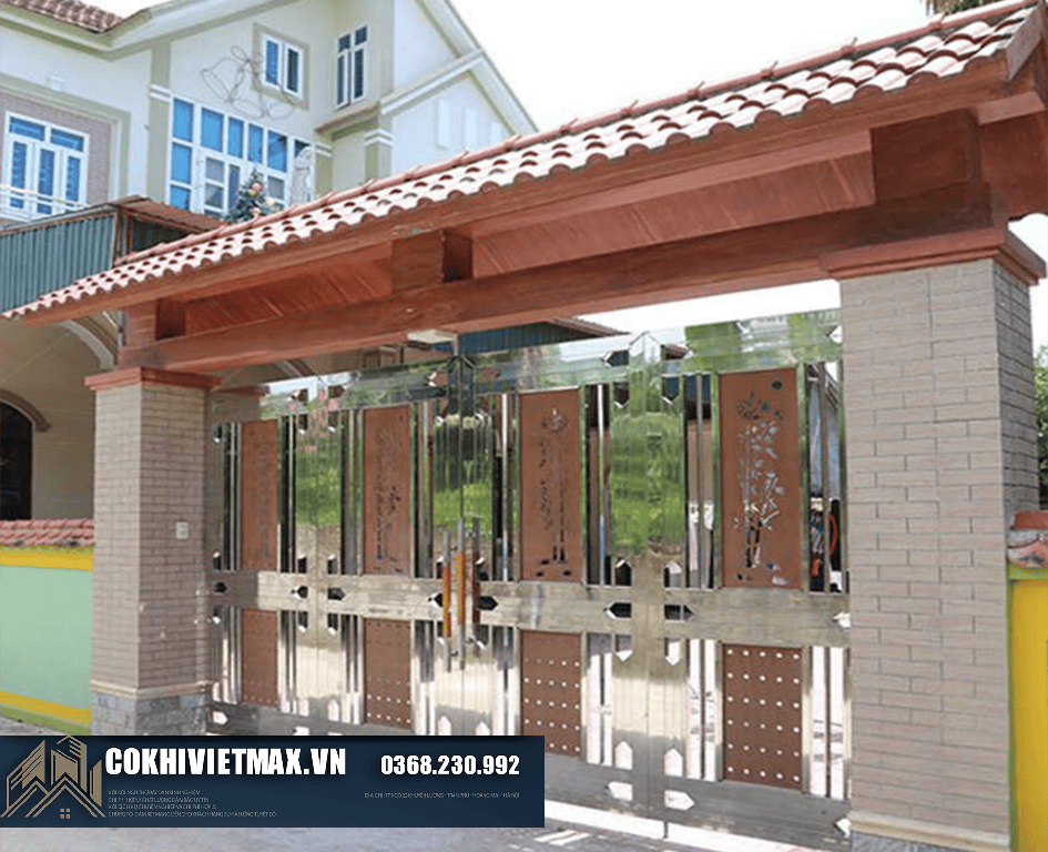 mẫu cửa cổng inox 