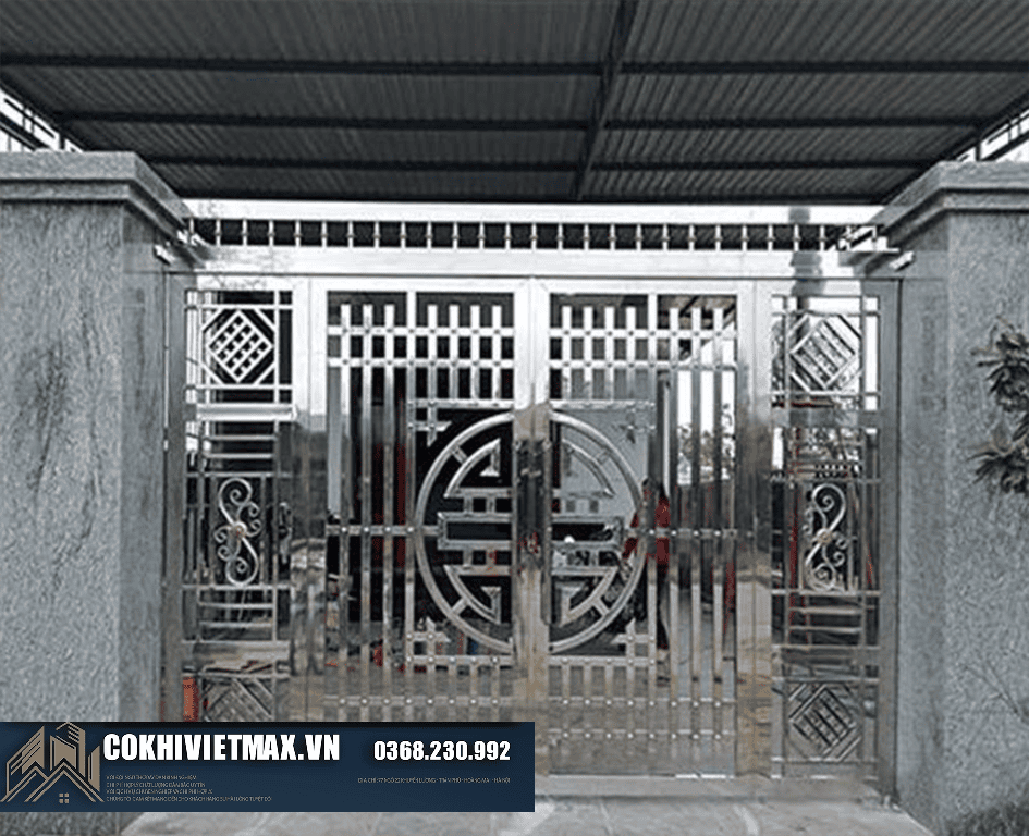 mẫu cửa cổng inox 