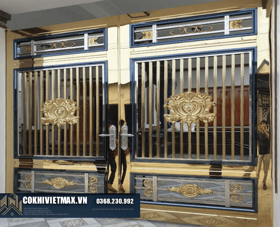 mẫu cửa cổng inox 