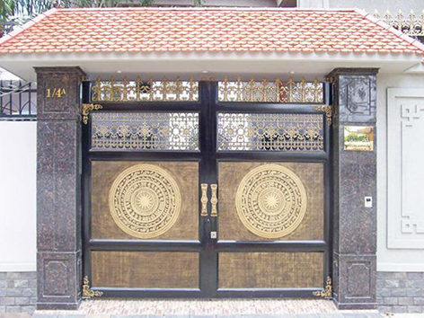 100 mẫu cửa cổng sắt đẹp nhất - Cửa Cổng Sắt 2 Cánh