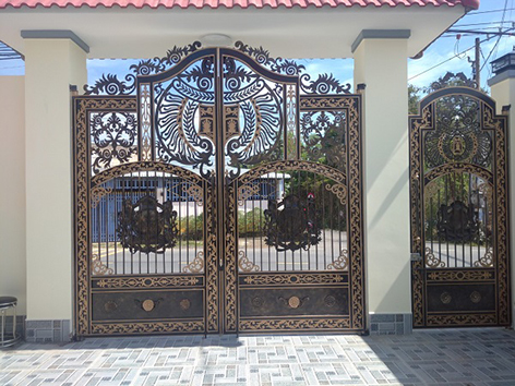 100 mẫu cửa cổng sắt đẹp nhất - Cửa Cổng Sắt 2 Cánh