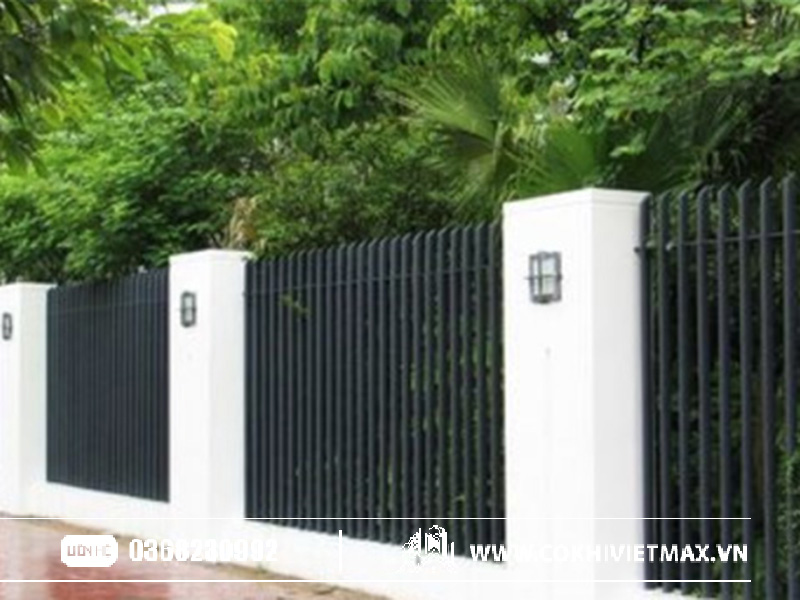 Hàng rào sắt hộp mạ kẽm chữ nhật