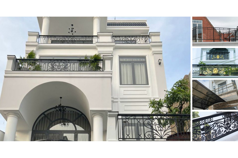 lan can sắt ban công 