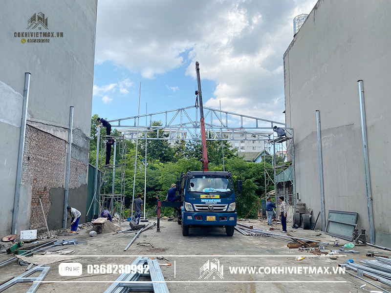 Thi công mái tôn nhà xưởng chống nóng tại Hà Nội