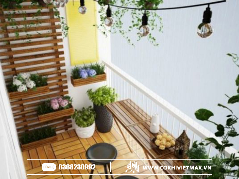 Lan can sắt ban công đẹp phong cách hiện đại