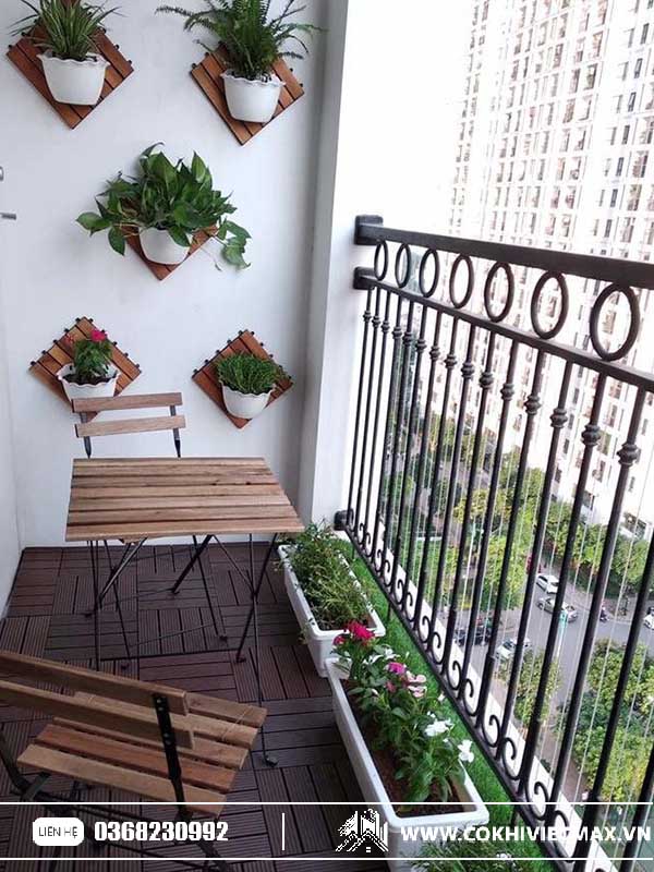Lan can sắt ban công đẹp hiện đại, họa tiết uốn nghệ thuật