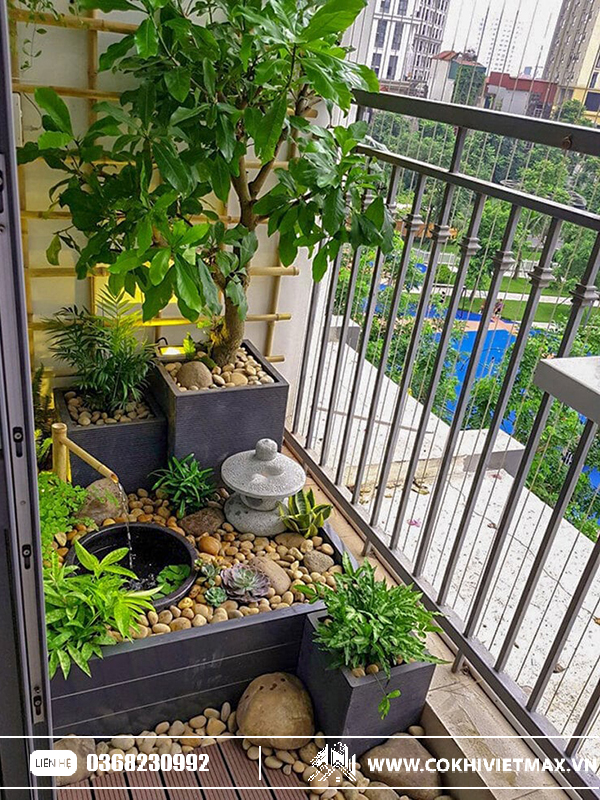 Thiết kế lan can sắt ban công chill hợp phong cách minimalist