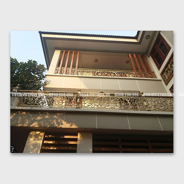 Lan can nhôm đúc uốn lượn