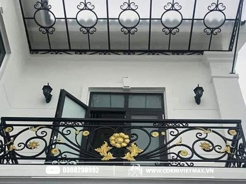 mẫu lan can ban công sắt hiện đại