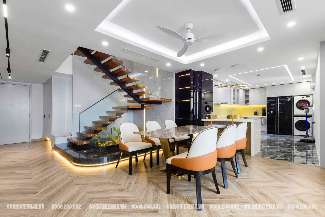 mẫu cầu thang sắt đẹp