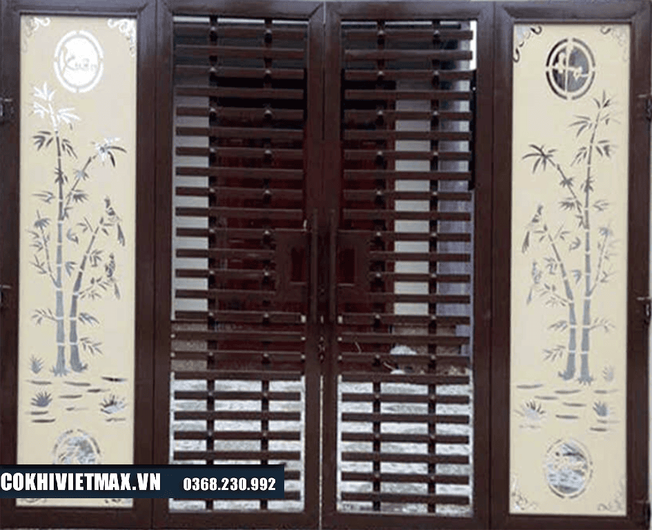 mẫu cửa sắt 4 cánh 