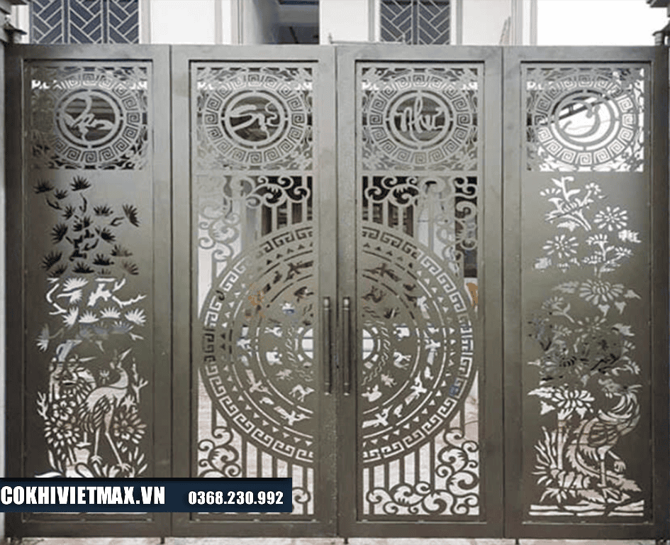 mẫu cửa sắt 4 cánh 