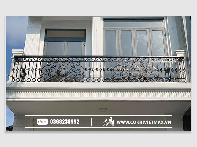 mẫu lan can ban công sắt hiện đại