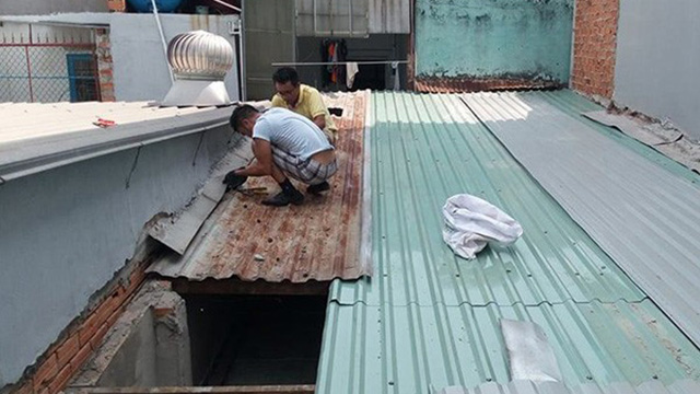 nhân công lợp mái tôn