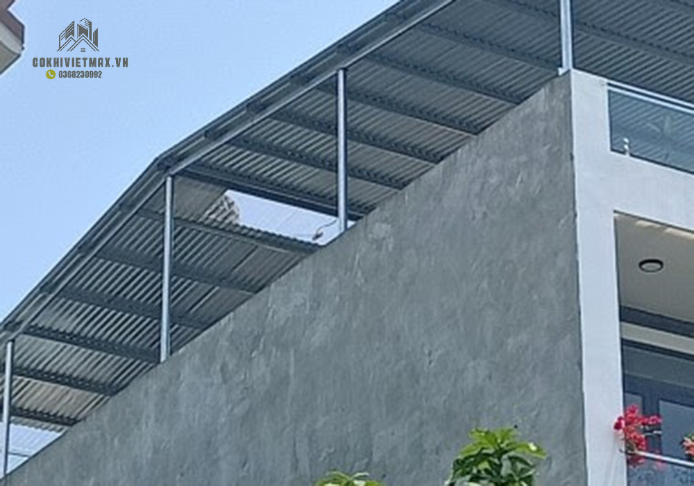 làm mái tôn nhà 5 tầng